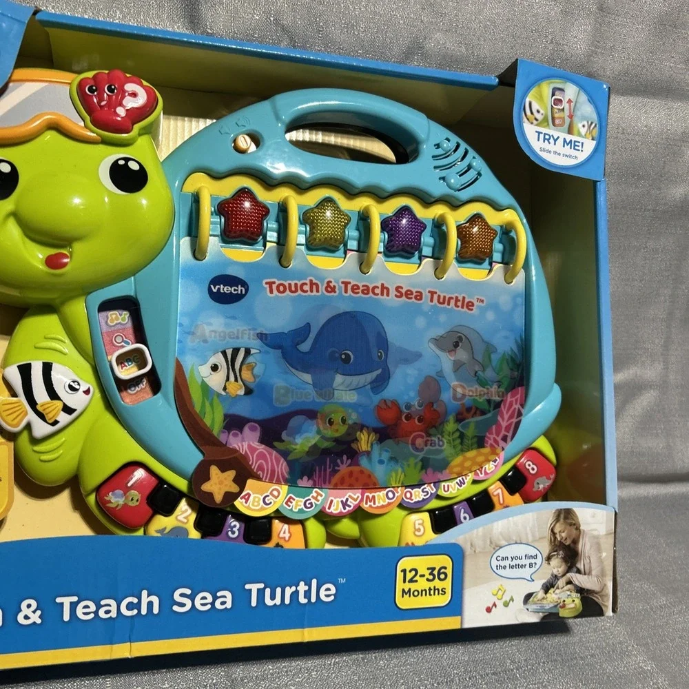 VTech Touch andVTech Touch and Teach Sea Turtle Interactive Learning Book, Green